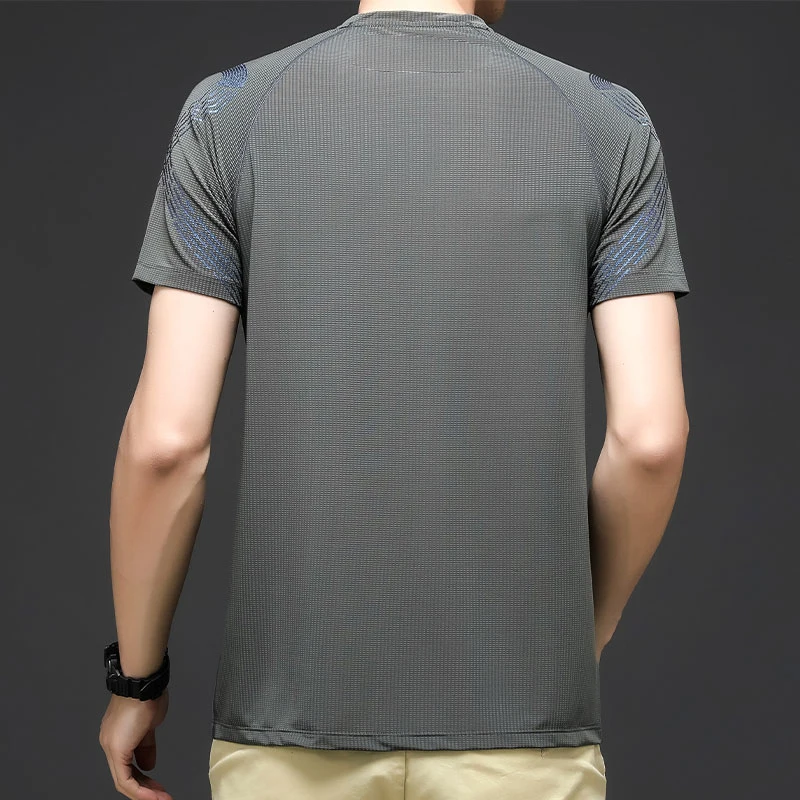 Free Sample Wholesale Men Tshirt Custom High Quality Short Sleeve Round Neck Fashion Drop Shipping