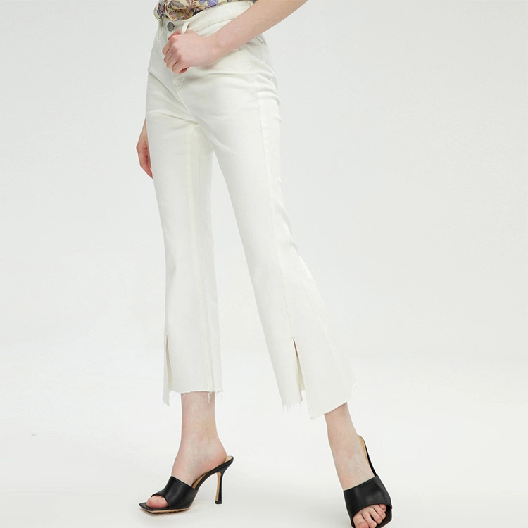 Temperaments-Slim Flared Pant Split at The Bottom for Women