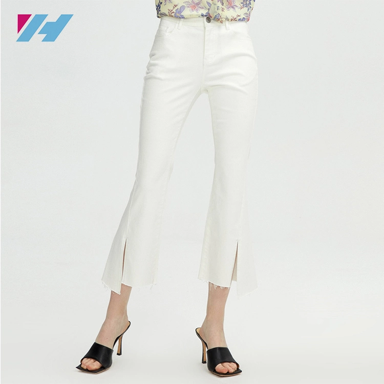 Temperaments-Slim Flared Pant Split at The Bottom for Women