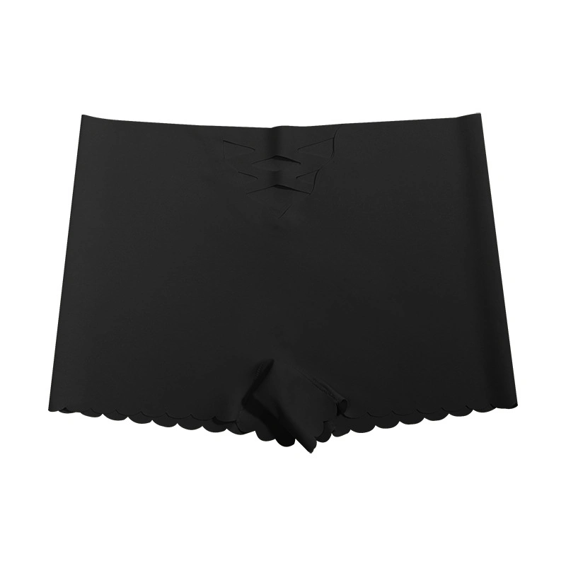 Seamless Cotton Silk Felling Thongs Women Underwear Low-Waist Soft Boxer Shorts