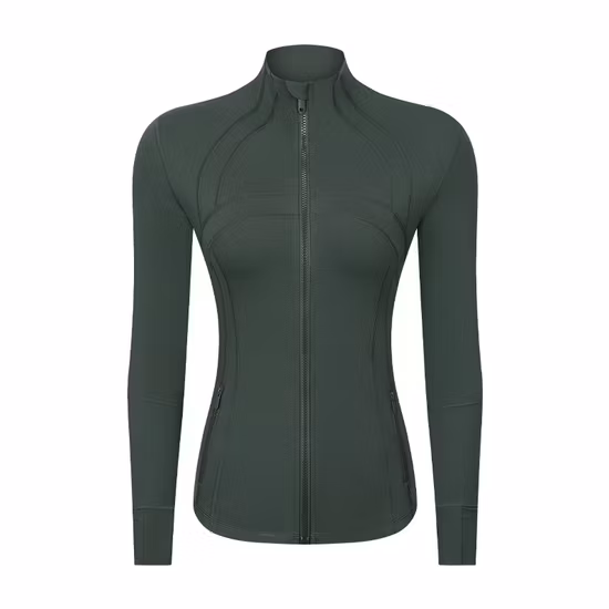 Nouvelle veste de fitness de jogging d'hiver pour femmes Veste de sport extensible à glissière à manches longues