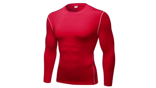 Hommes Compression Tops Running Gym Workout Sports Fitness Running Manches Longues Dry-Fit Base Layer, Training Base Layer Thermique Manches Longues Wbb14451